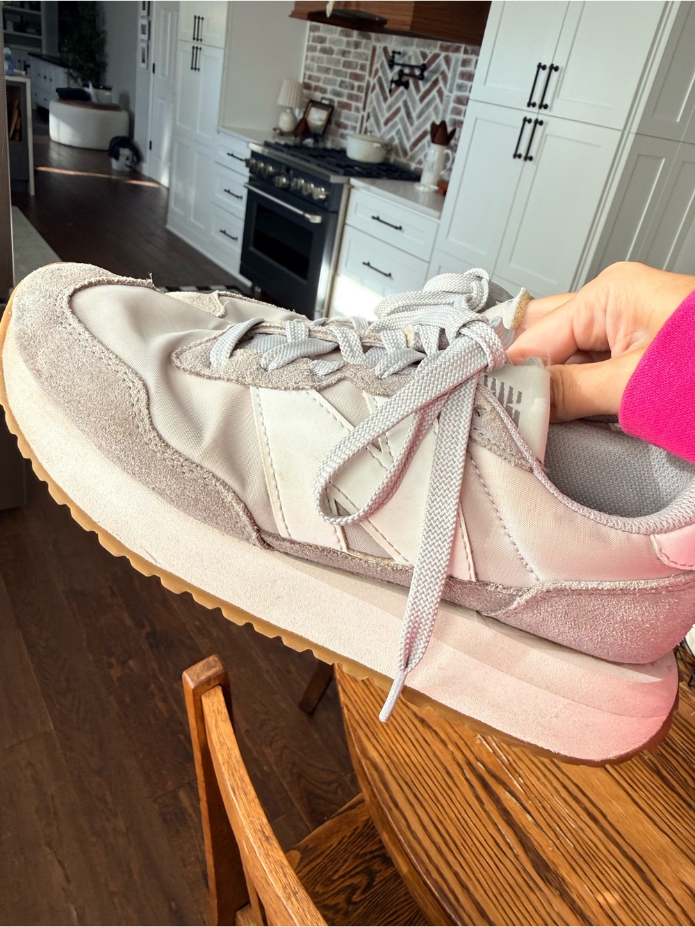 New Balance Women's Gray and White Sneakers